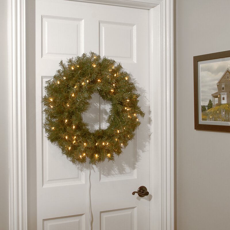 24" Norwood Fir Lighted Wreath