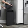 30 Gal. Brown Copenhagen Wood Style Plastic Trash Can TTR318