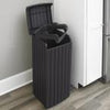 30 Gal. Brown Copenhagen Wood Style Plastic Trash Can TTR318
