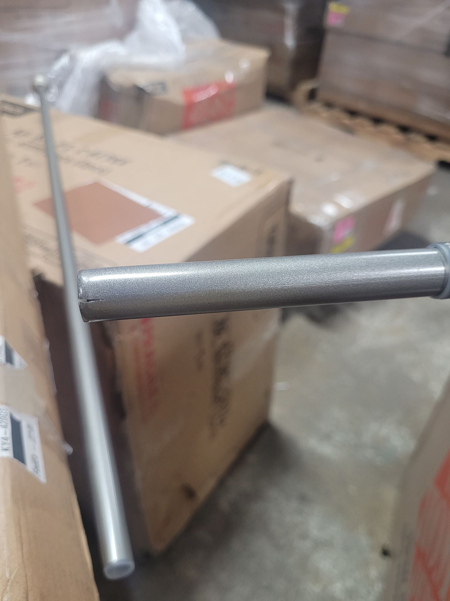 86"-120" W Pewter Gwyn 0.75" Single Curtain Rod