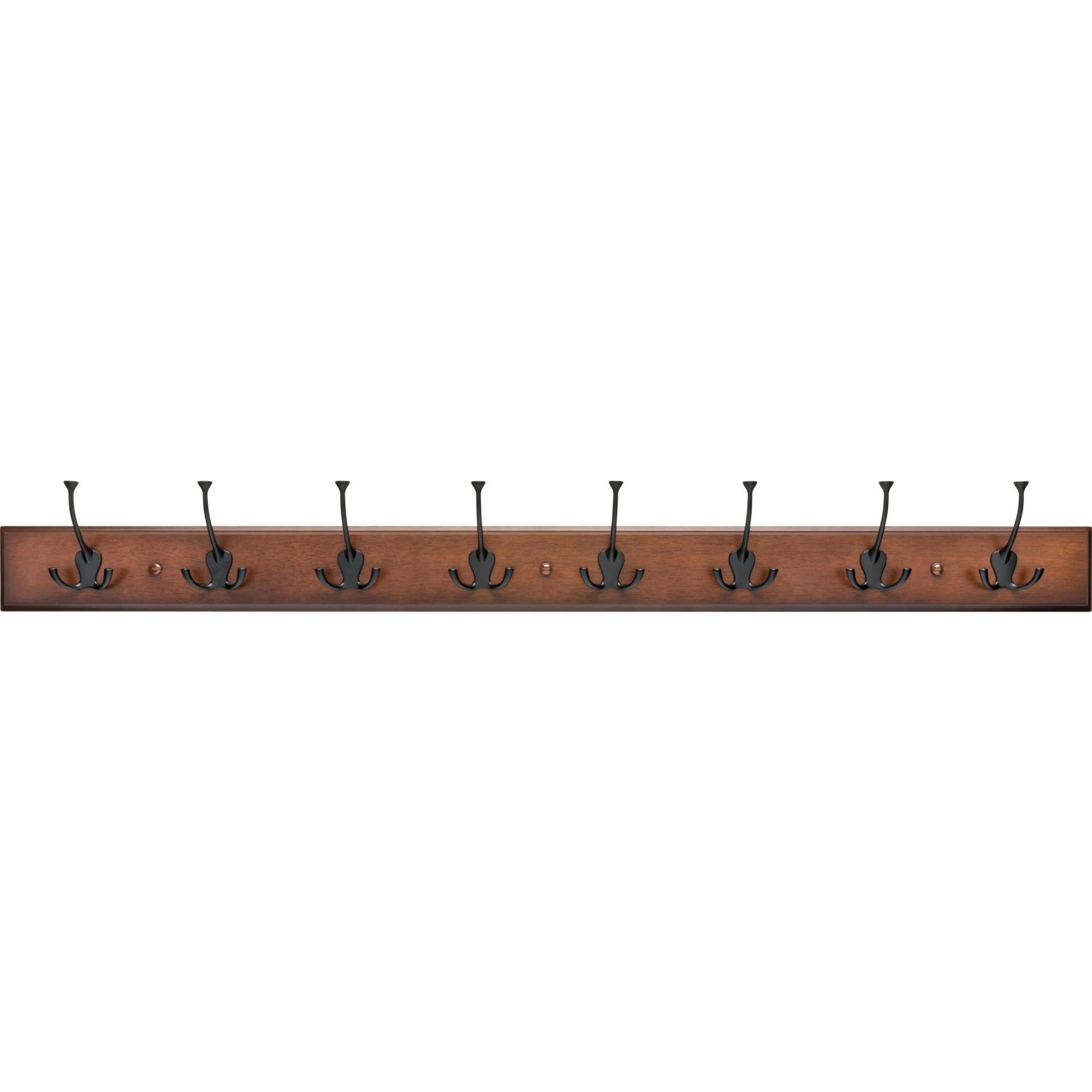 45" Tri-Hook Rail in Cocoa and Matte Black