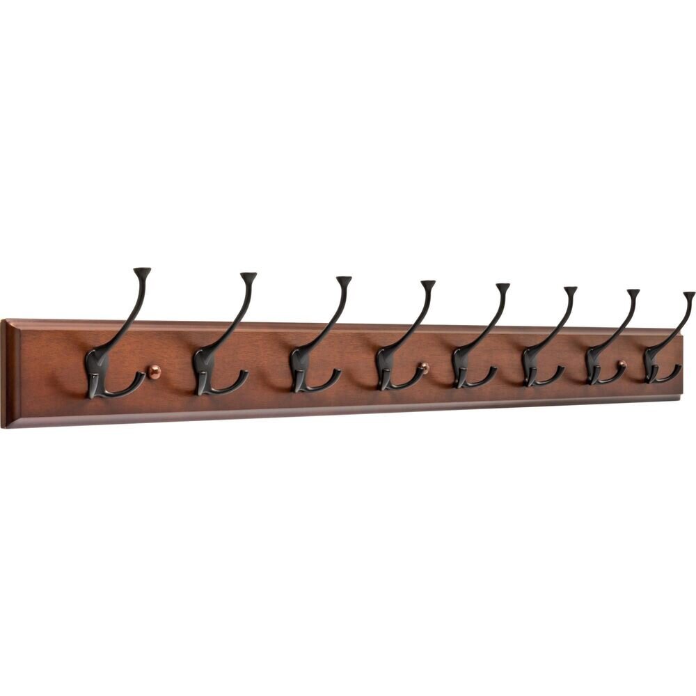 45" Tri-Hook Rail in Cocoa and Matte Black