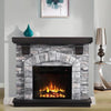 45 in. Freestanding Electric Fireplace in Gray pc404
