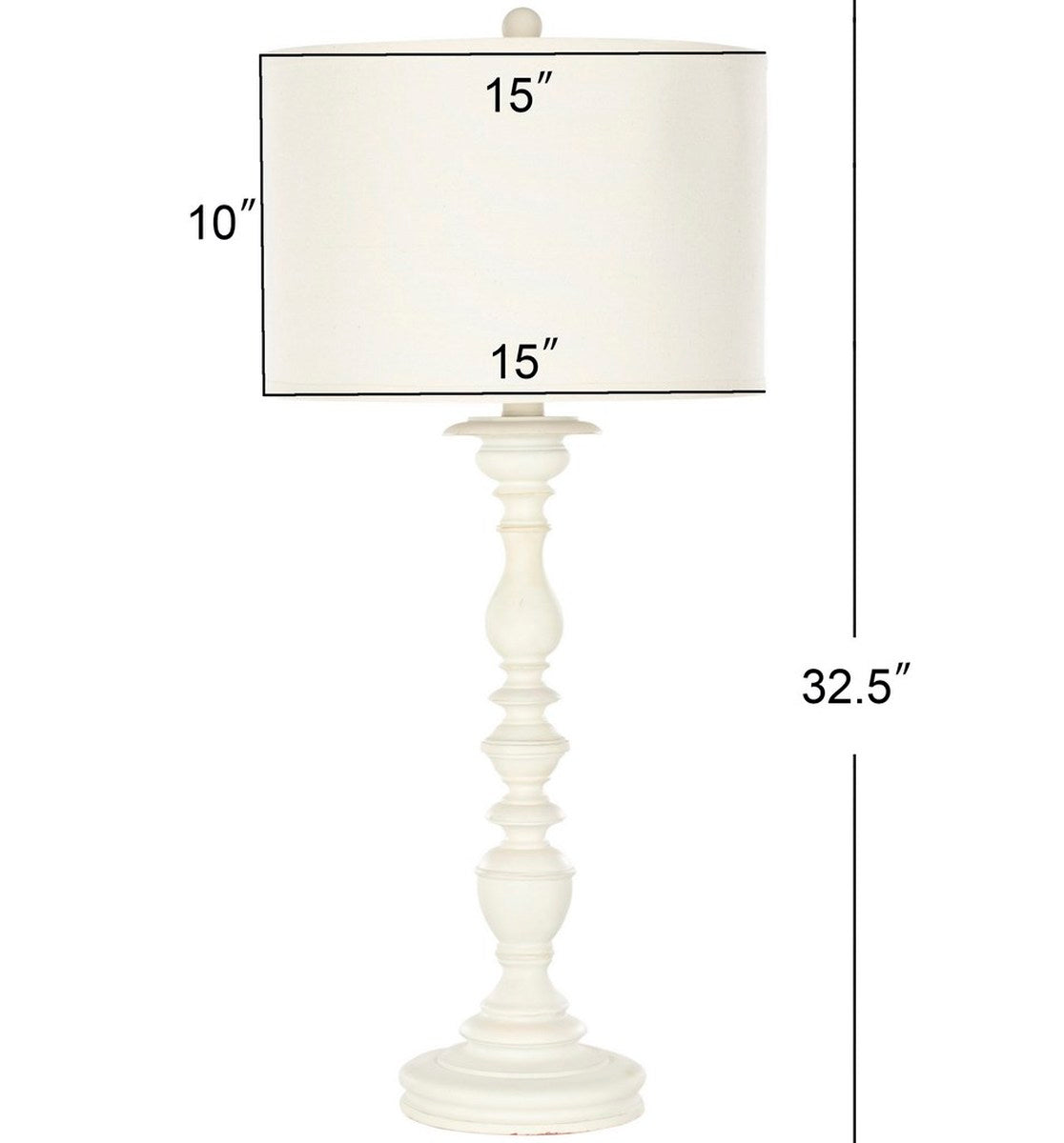 Set of 2 - Mamie 32.5" Candlestick Table Lamp, Cream (#K4138)