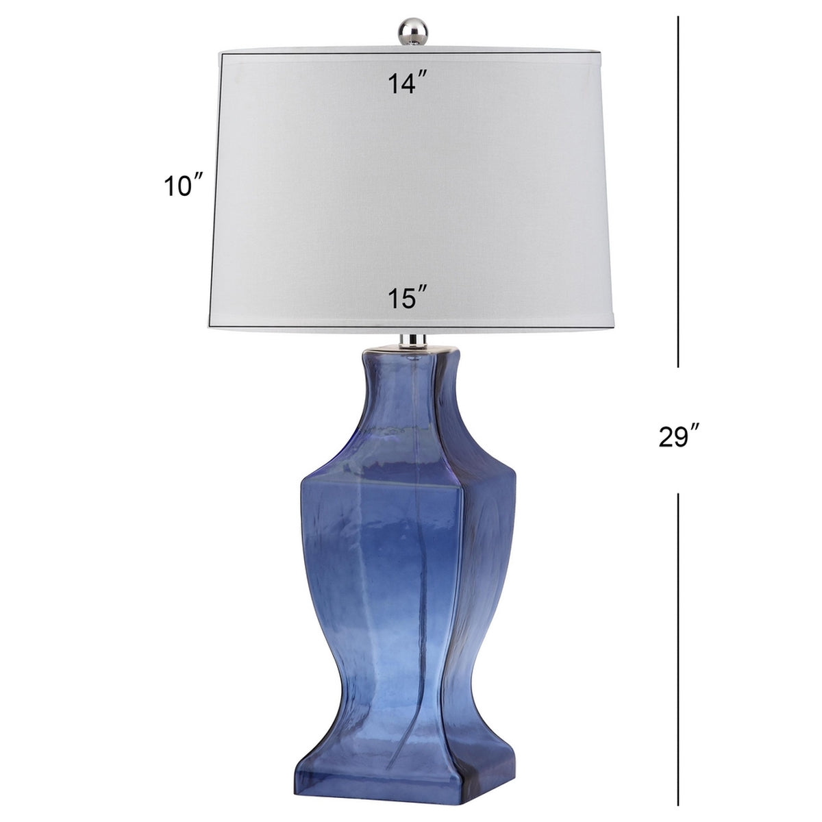 Blue Glass Bottom Lamp LX4873