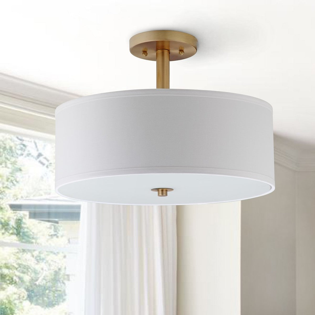 16-INCH DIA SEMI FLUSH DRUM LIGHT #LX80