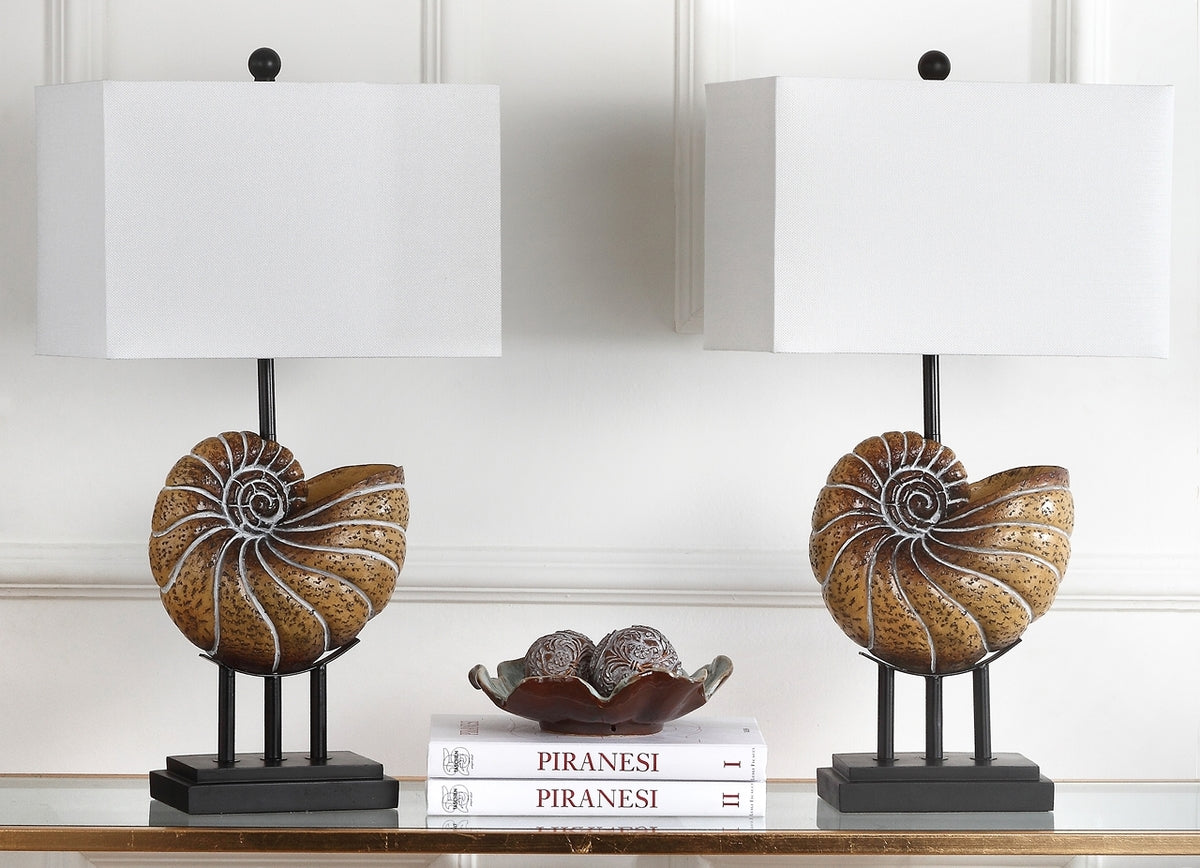 Set of 2 - Nautilus Shell 28" Table Lamps (#K2884)