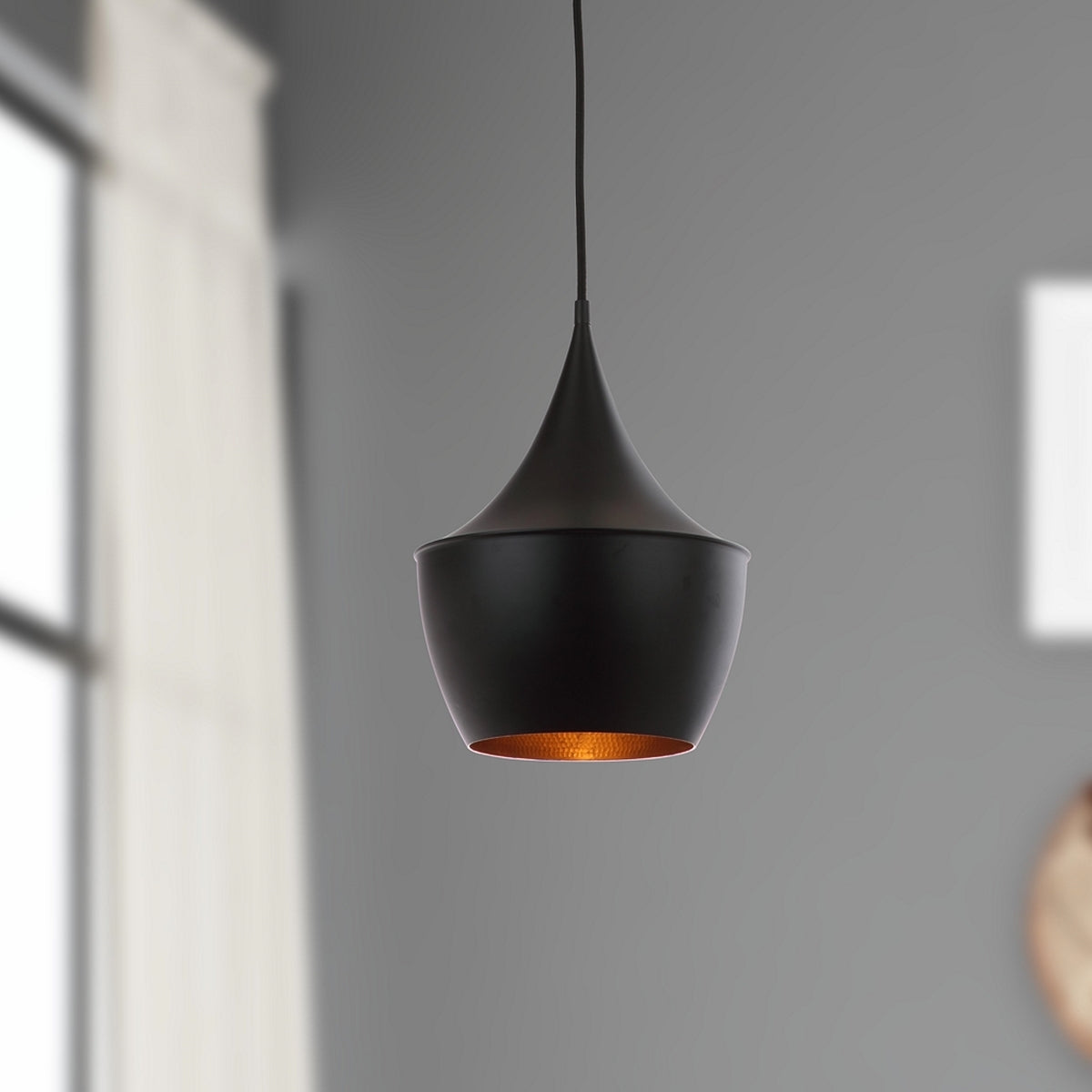 Larson 1-Light Black Empire Island Pendant LX4670
