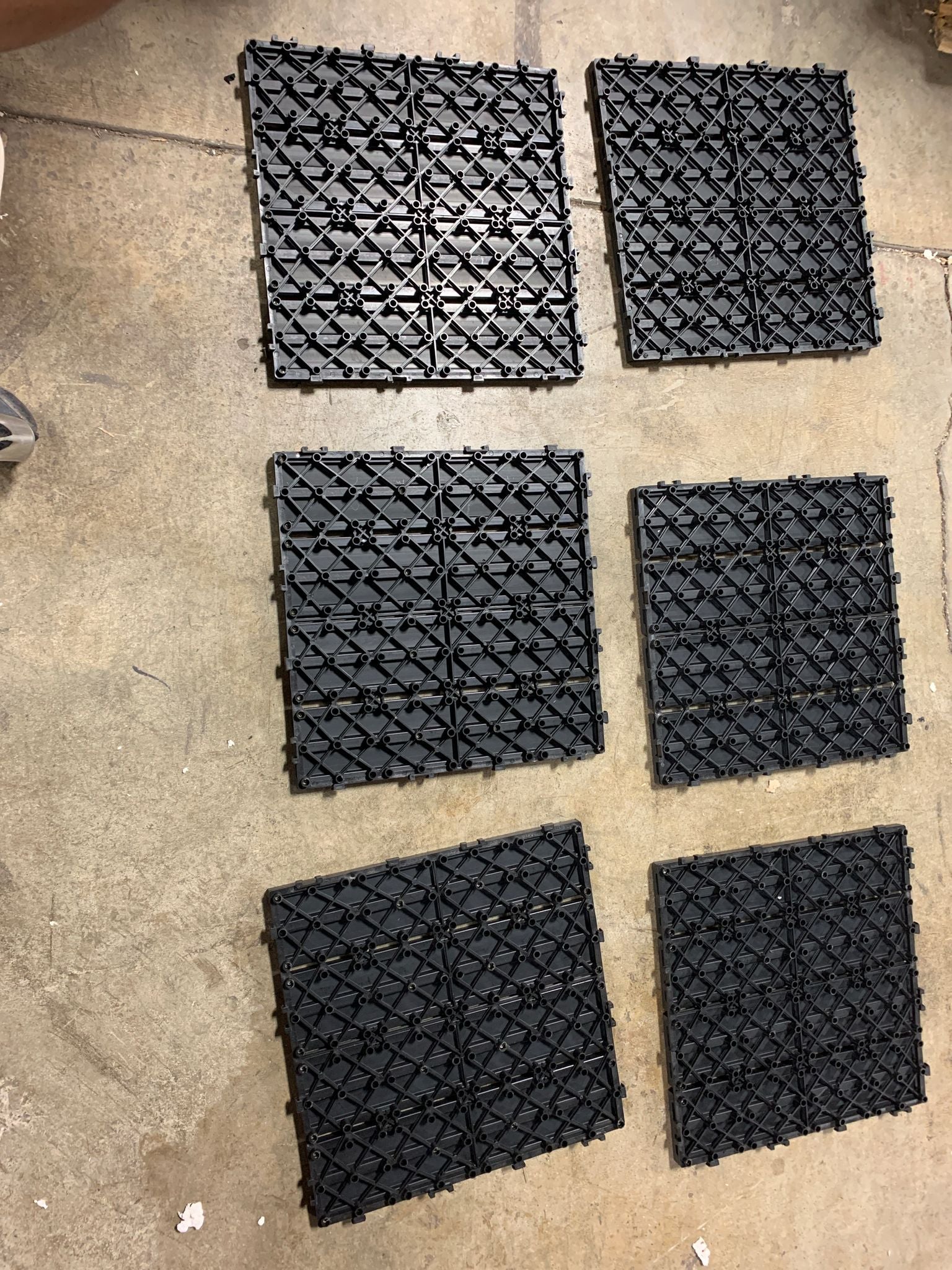 11.8" x 11.8" Composite Interlocking Deck Tile in Brown/Charcoal (Set of 6) pt1253