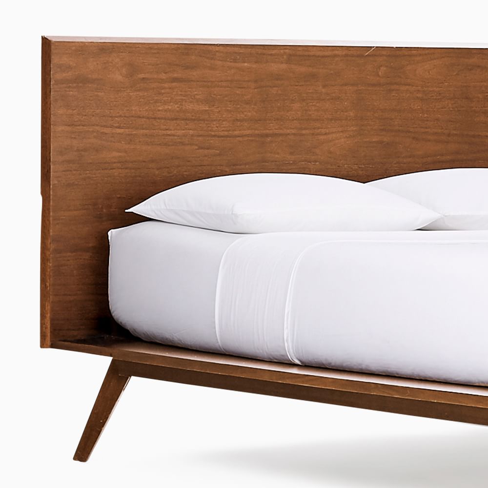 **DIY Special** Mid-Century Platform Headboard/Bed frame– Walnut KB425 (2 BOXES)