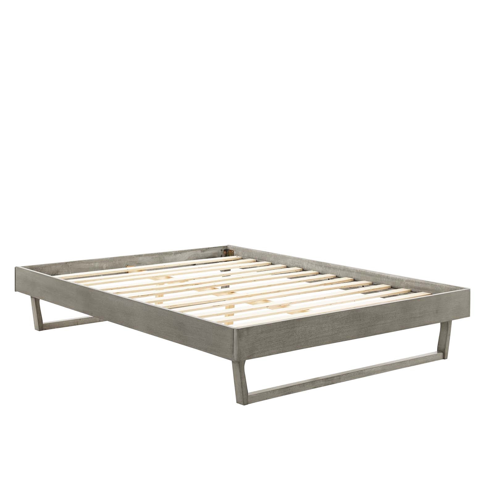 Billie Queen Wood Platform Bed Frame Gray