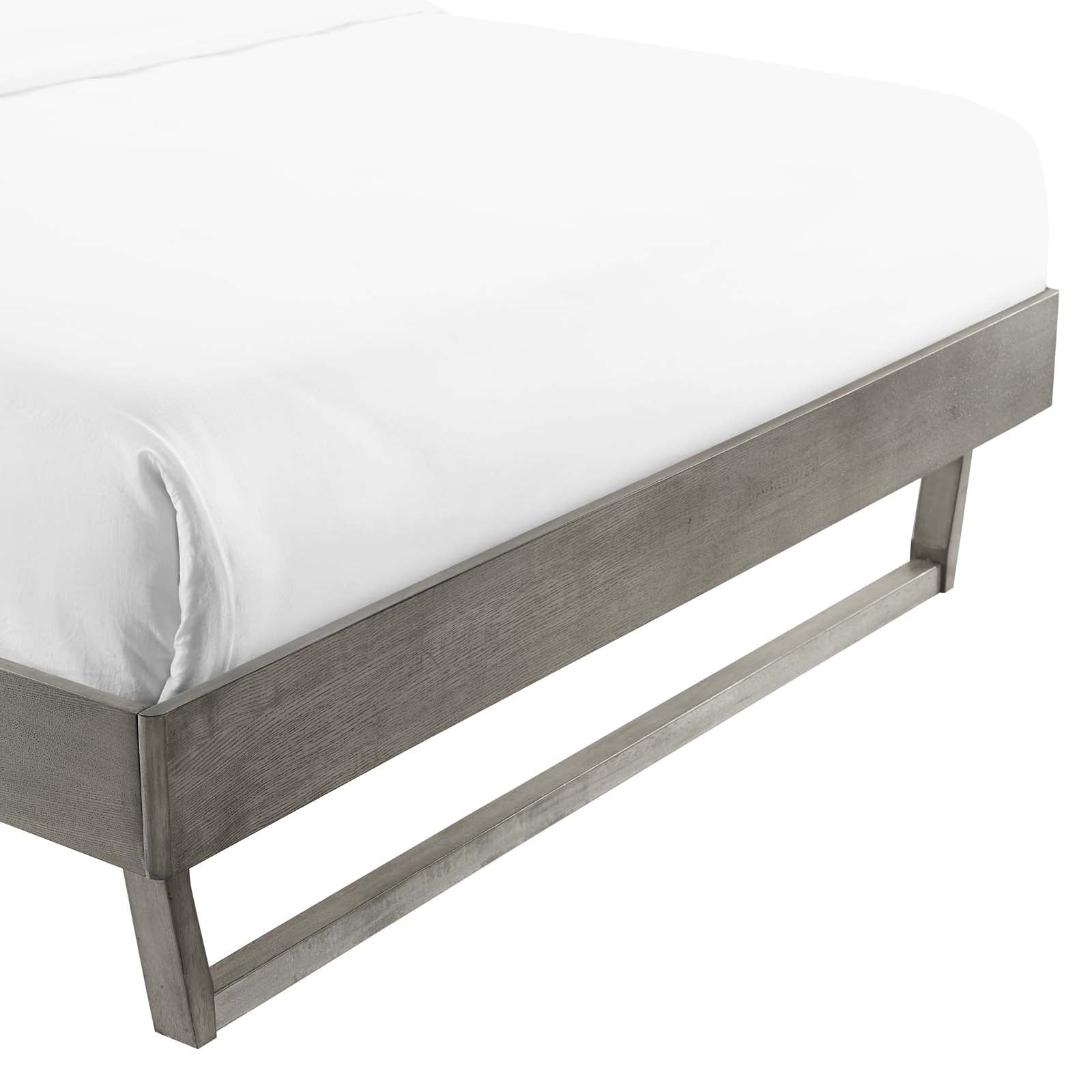 Billie Queen Wood Platform Bed Frame Gray