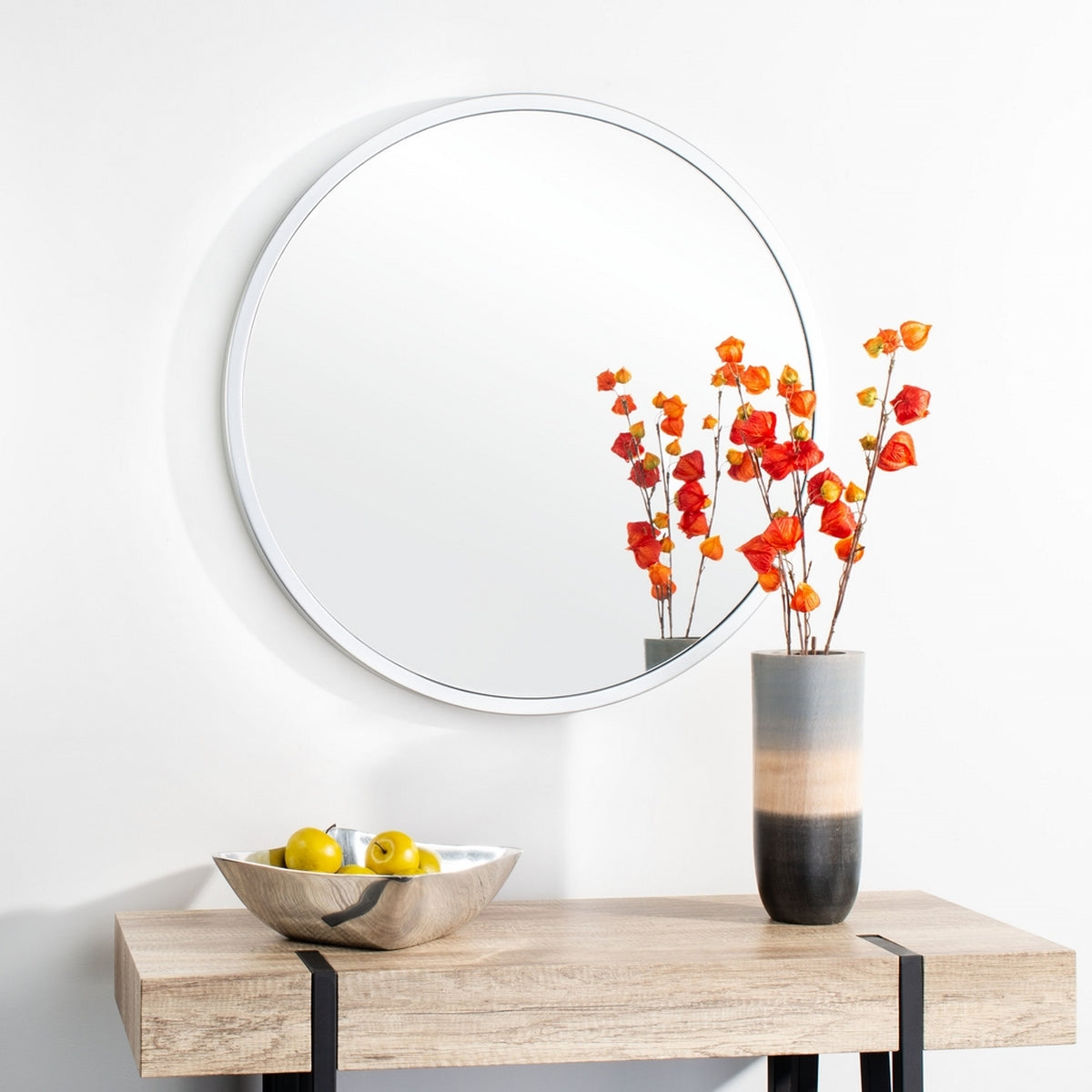 Eason 30" Framed Mirror, Silver (#K2621)