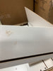 2-Drawer White Nightstands With Metal Legs and Open Shelf *AS-IS*