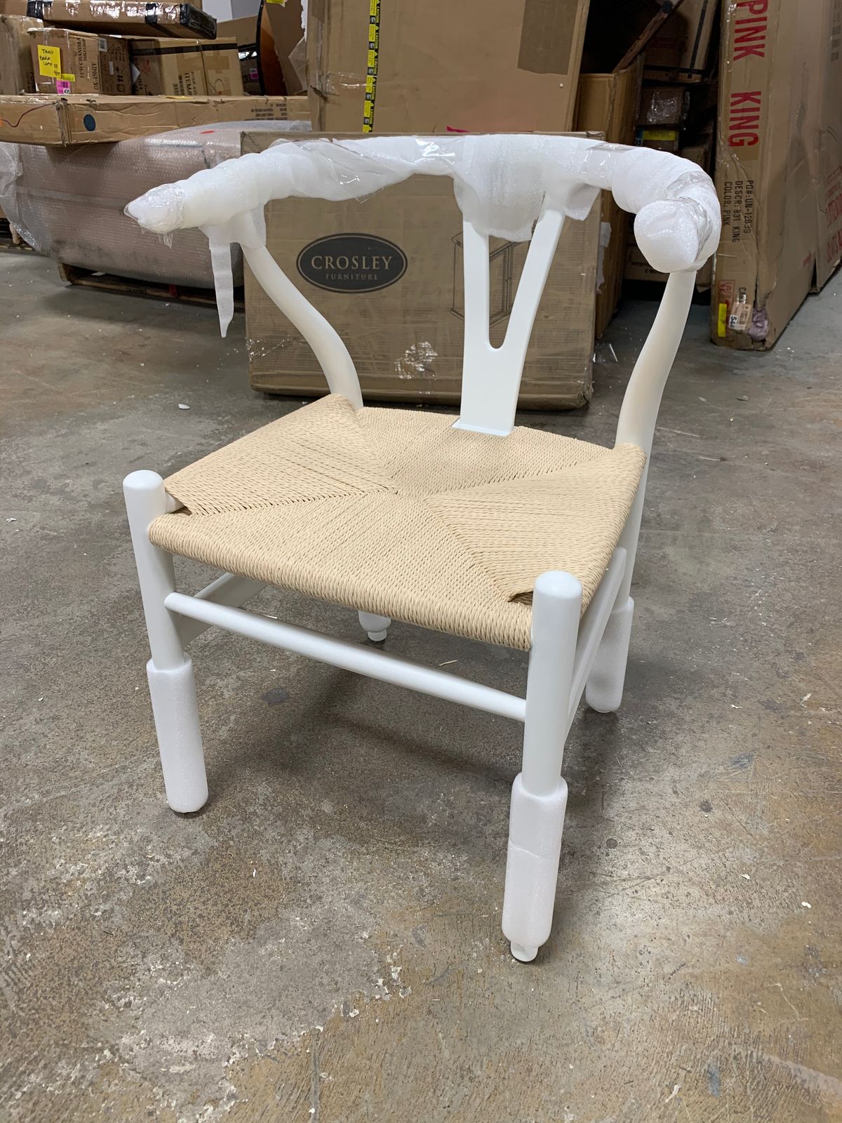 Wish  Chair White / Natural EJ846