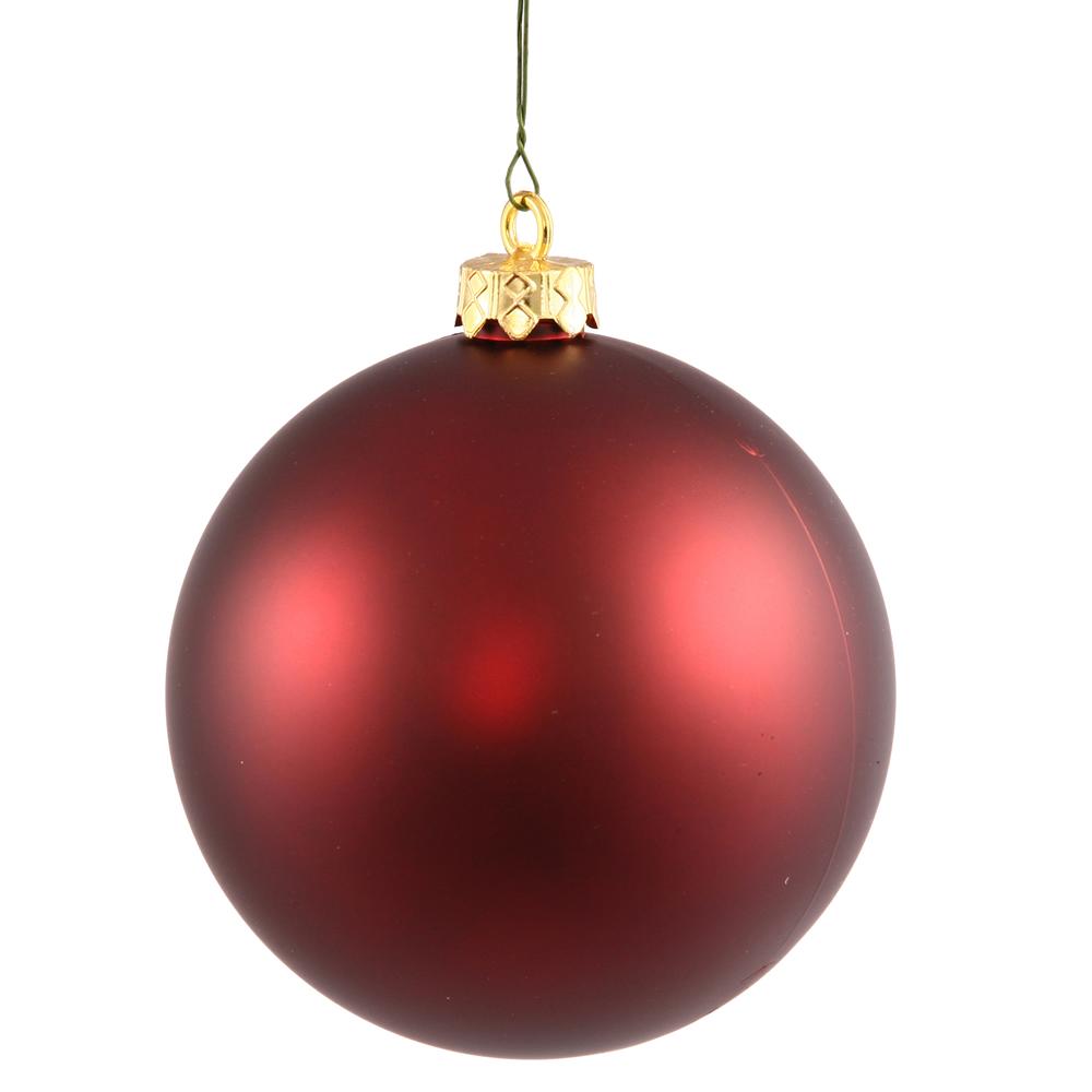 4" Burgundy Matte Ball UV Drilled 6/Bag B75-KS240