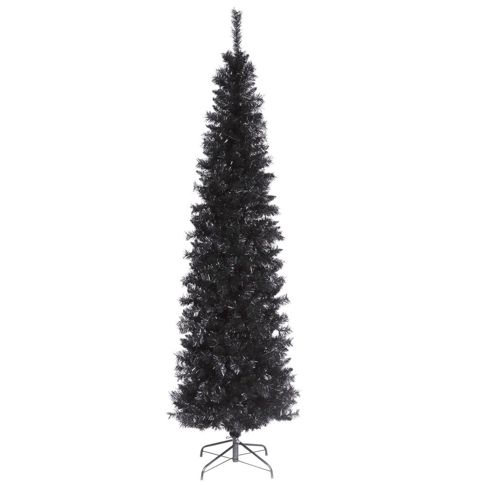 6 ft. Black Tinsel Artificial Christmas Tree K7014