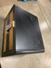 Bates 24.4'' Tall 2 - Drawer Solid Wood Nightstand in Black/Natural/Brass