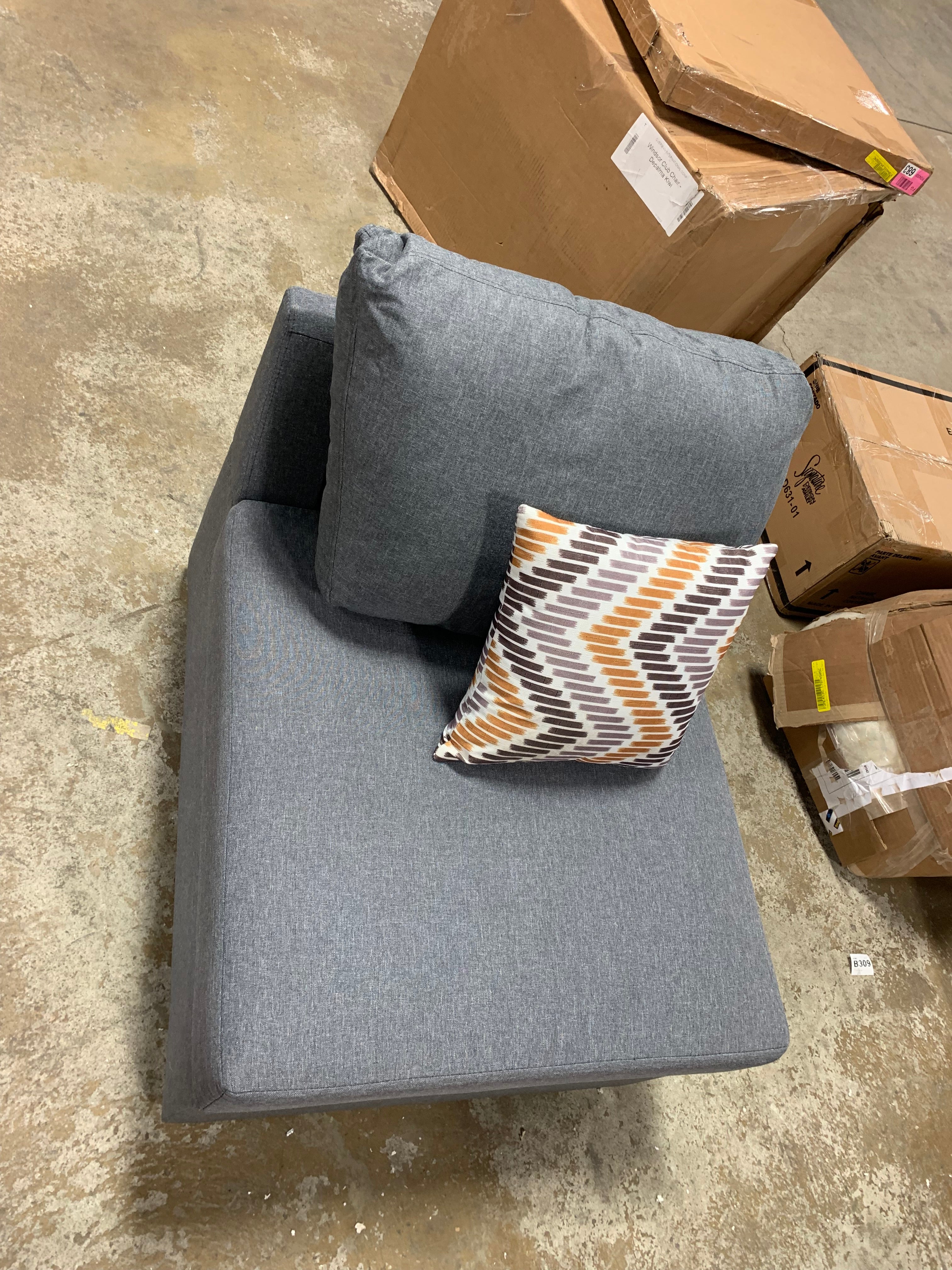 2 piece Armless & Console Sofa sectional