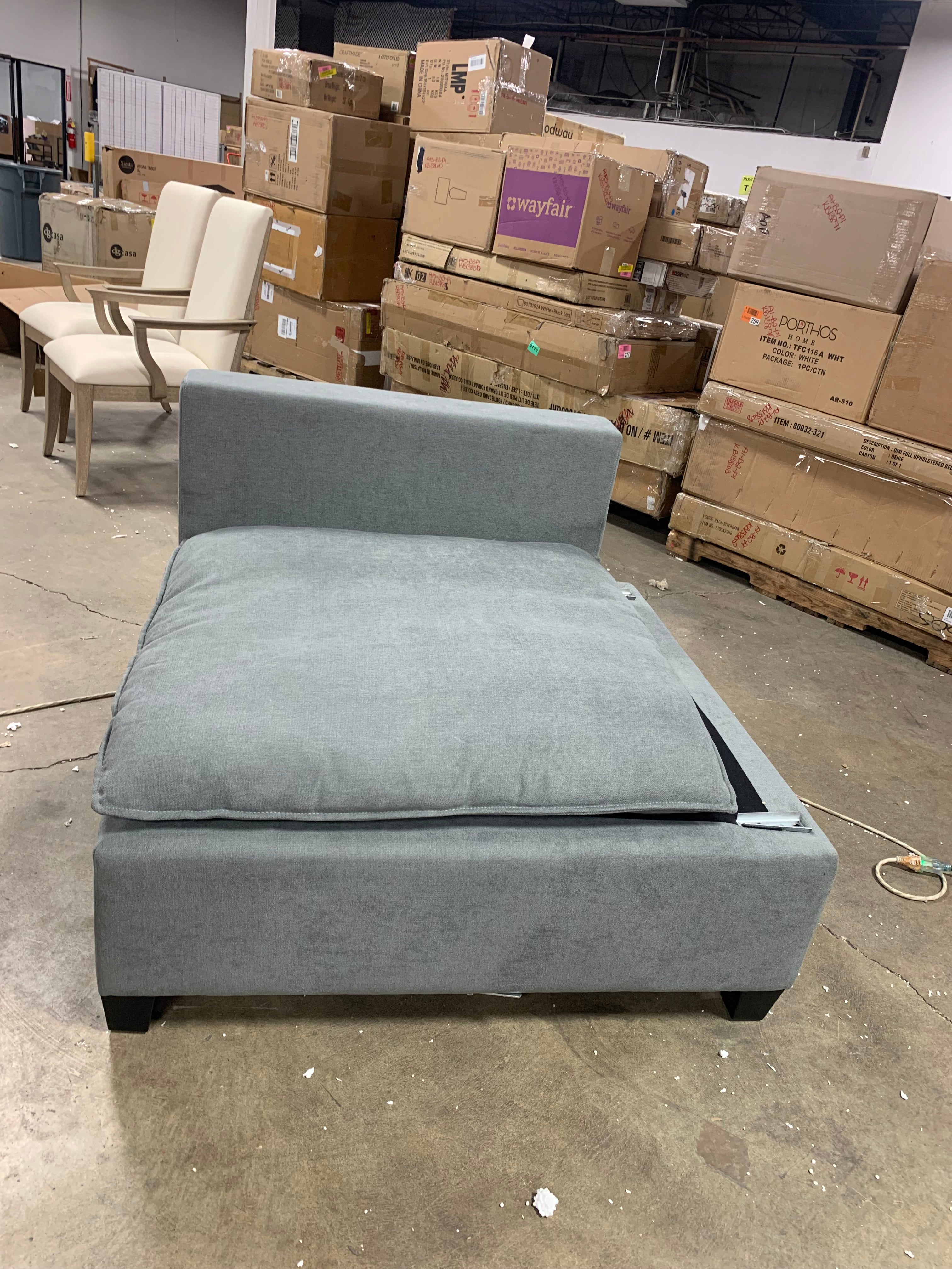 Light Gray Armless Chair