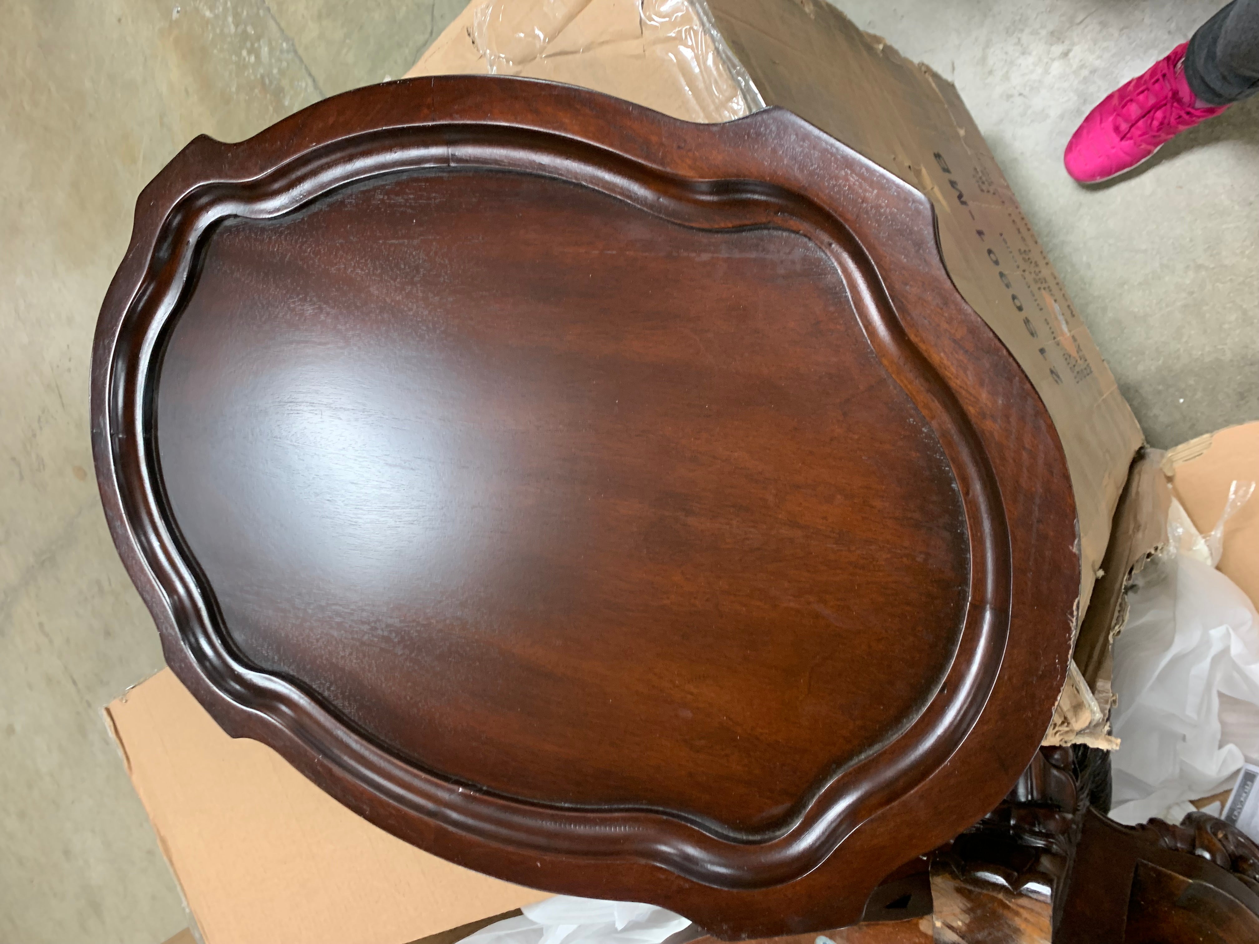 30.5'' Tall Solid Wood Tray Top End Table