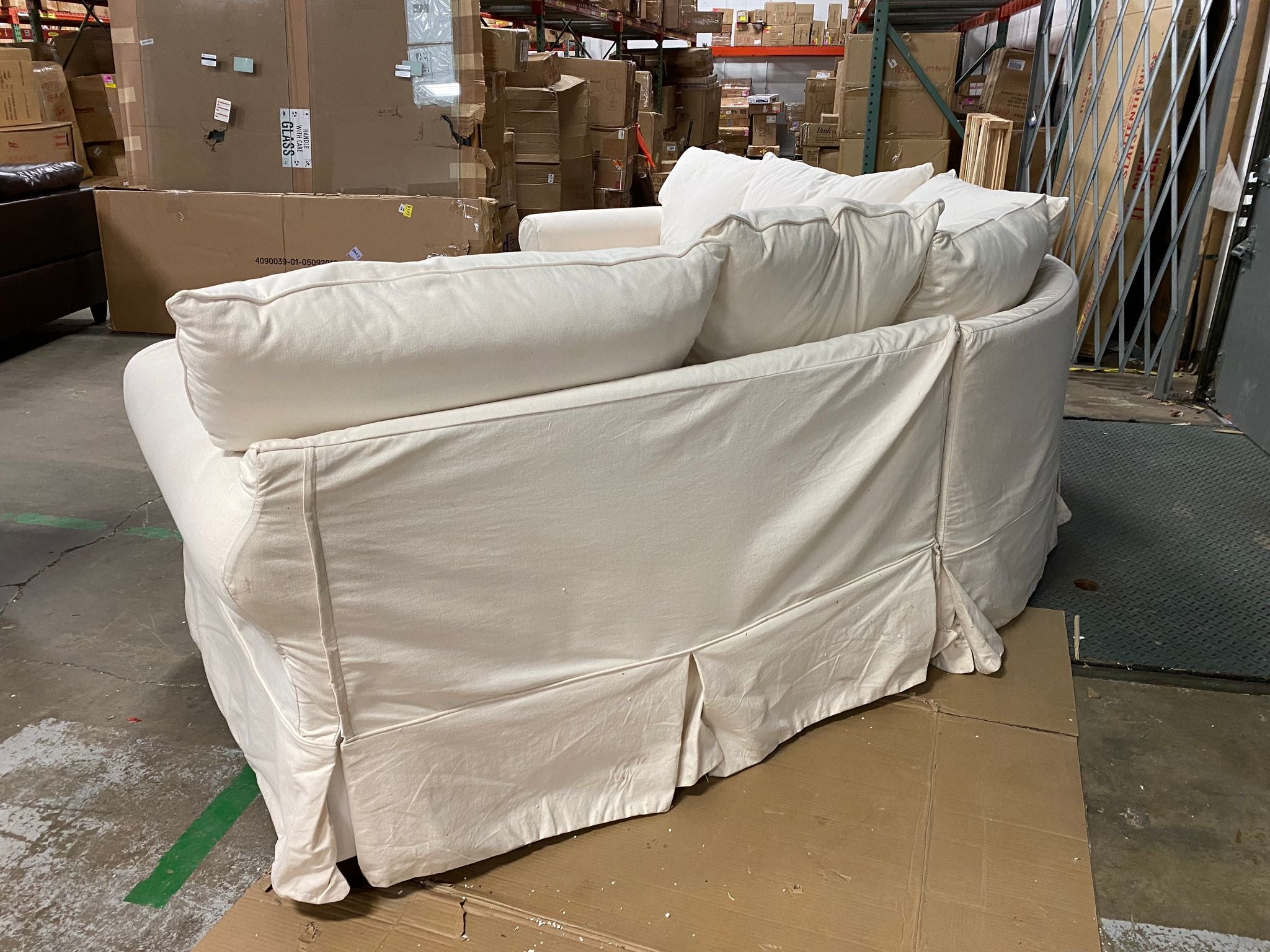 Bauer 102" Wide Cotton Corner Sectional *AS-IS*