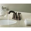 Moen Brantford Centerset Bathroom Faucet with Drain Assembly, Bronze (#K6427)