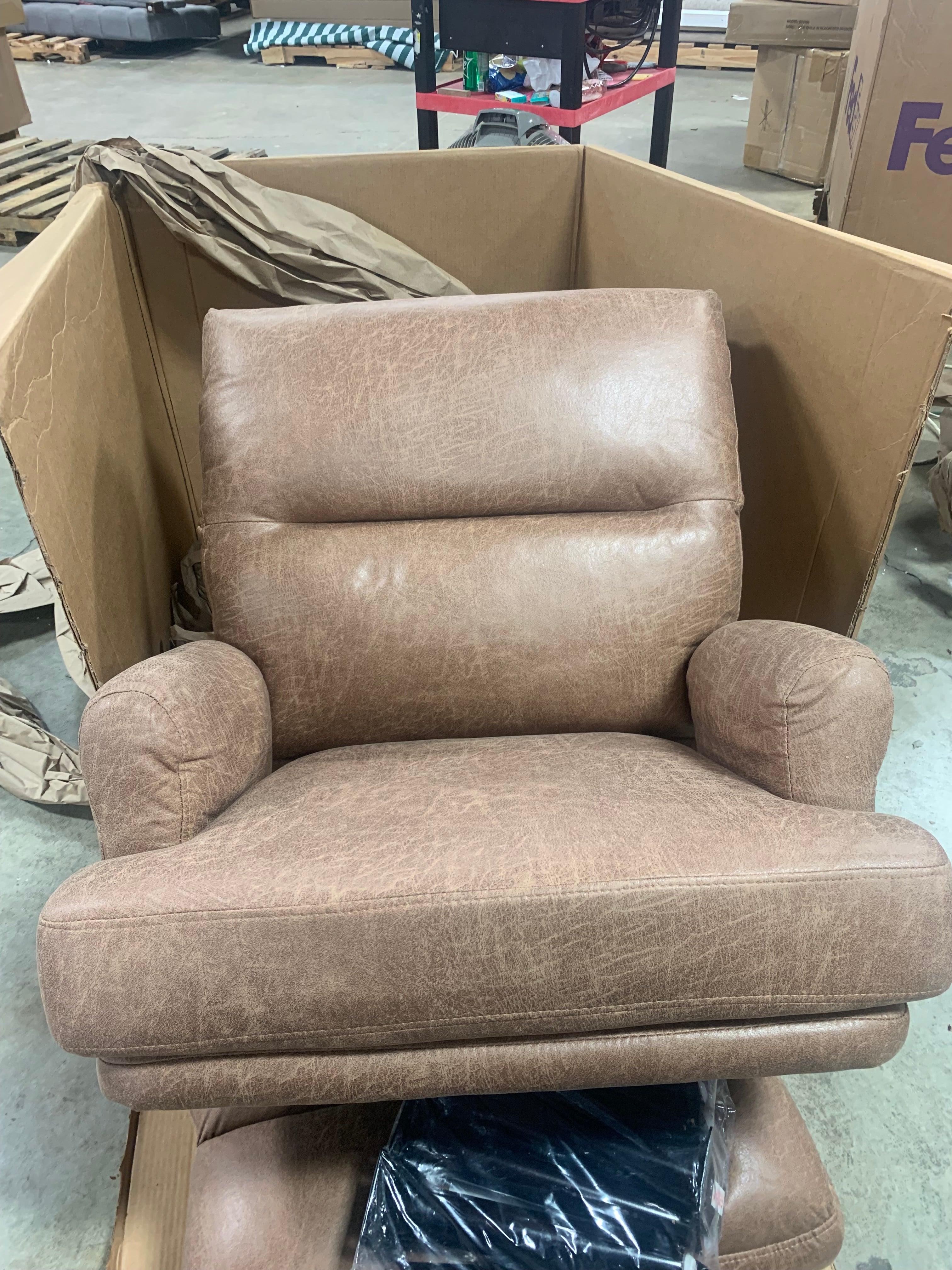 Alida 29.52'' Wide Lounge Chair and Ottoman Salvage & Co Indy