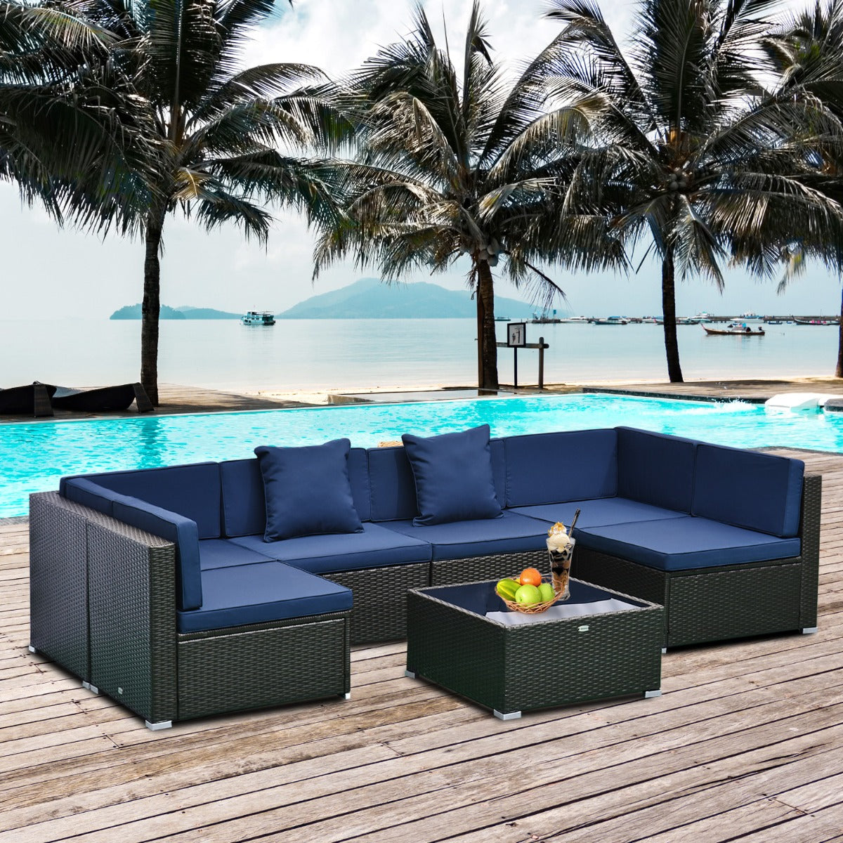 *AS IS* Patio Life Dark Brown 5-Pieces Steel Plastic Rattan Patio Conversation Set (NO CUSHIONS)
