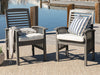 Set of 2 - Tim Patio Dining Chair with Cushion, Gray Wash (#14)
