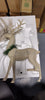 2 Piece Burlap Finish Frosted Deer Decorative Accent Set
