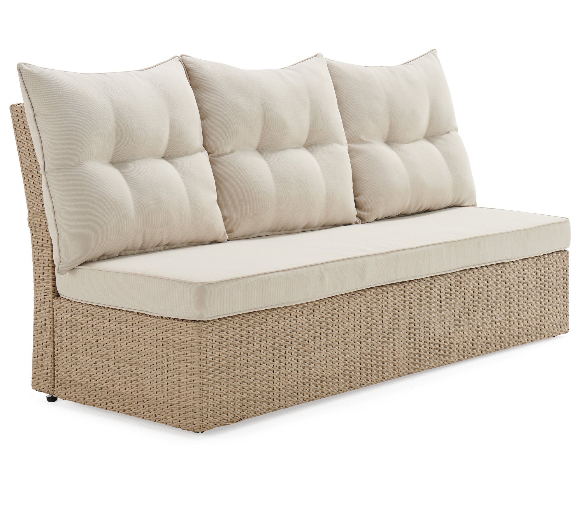 Pangkal Armless Triple Seat with Cushions (#988)
