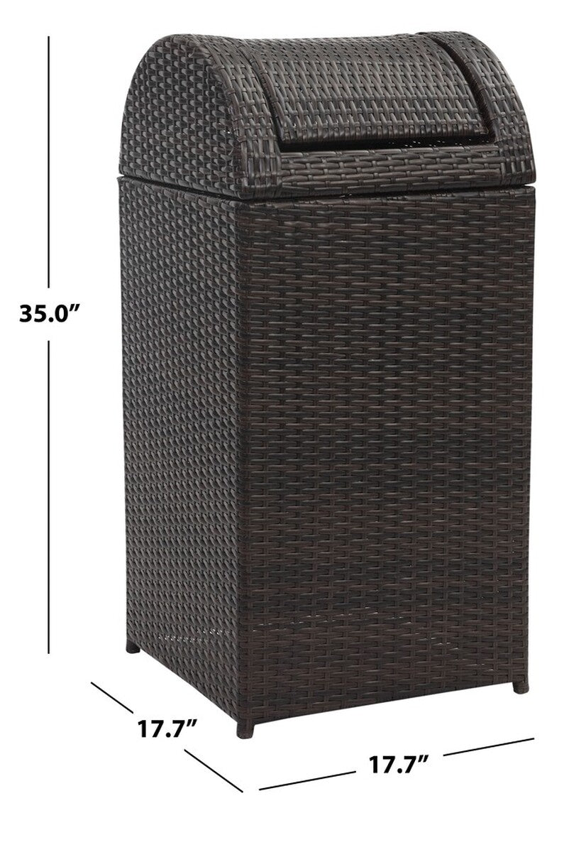Bishop 18 Gallon Wicker Trash Bin, Brown (#K5021)