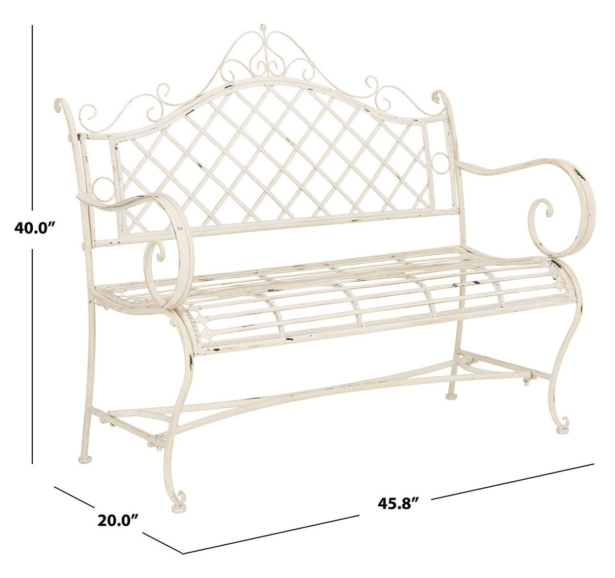 Abner Wrought Iron 45.75 - Inch W Outdoor LX4490