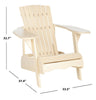 Mopani Wood Adirondack Chair, Off-White (#K3972)