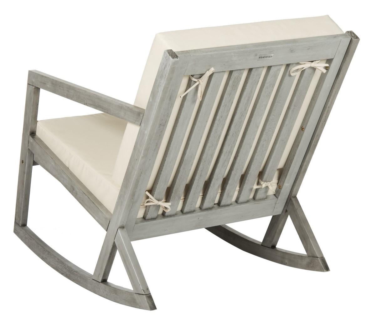 Vernon  Outdoor  Rocking Chair, Gray/Beige (#K6564)