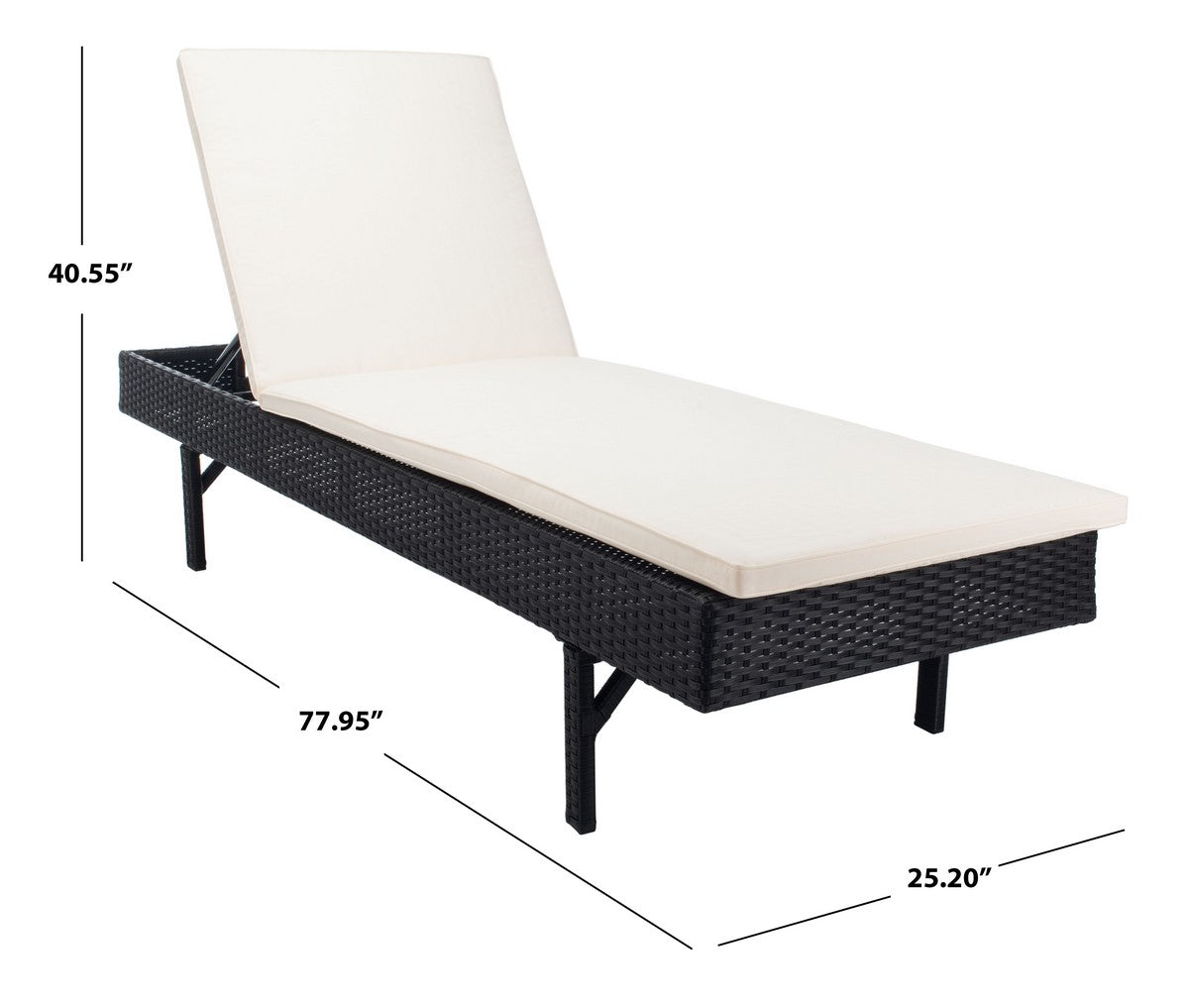 Cam Sunlounger - Black - #8634T