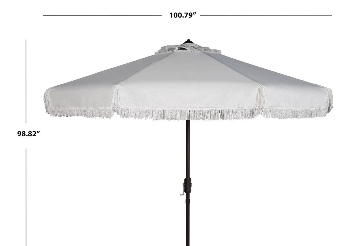 Milan Fringe 9ft Crank Outdoor Auto Tilt Umbrella LX4700