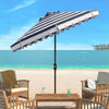 Maui 9' Single Scallop Striped Umbrella, Navy/White (#K4184)