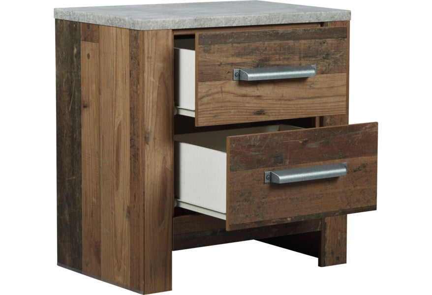 Benchcraft by Ashley 2 Drawer Nightstand w/USB/Wireless Capability