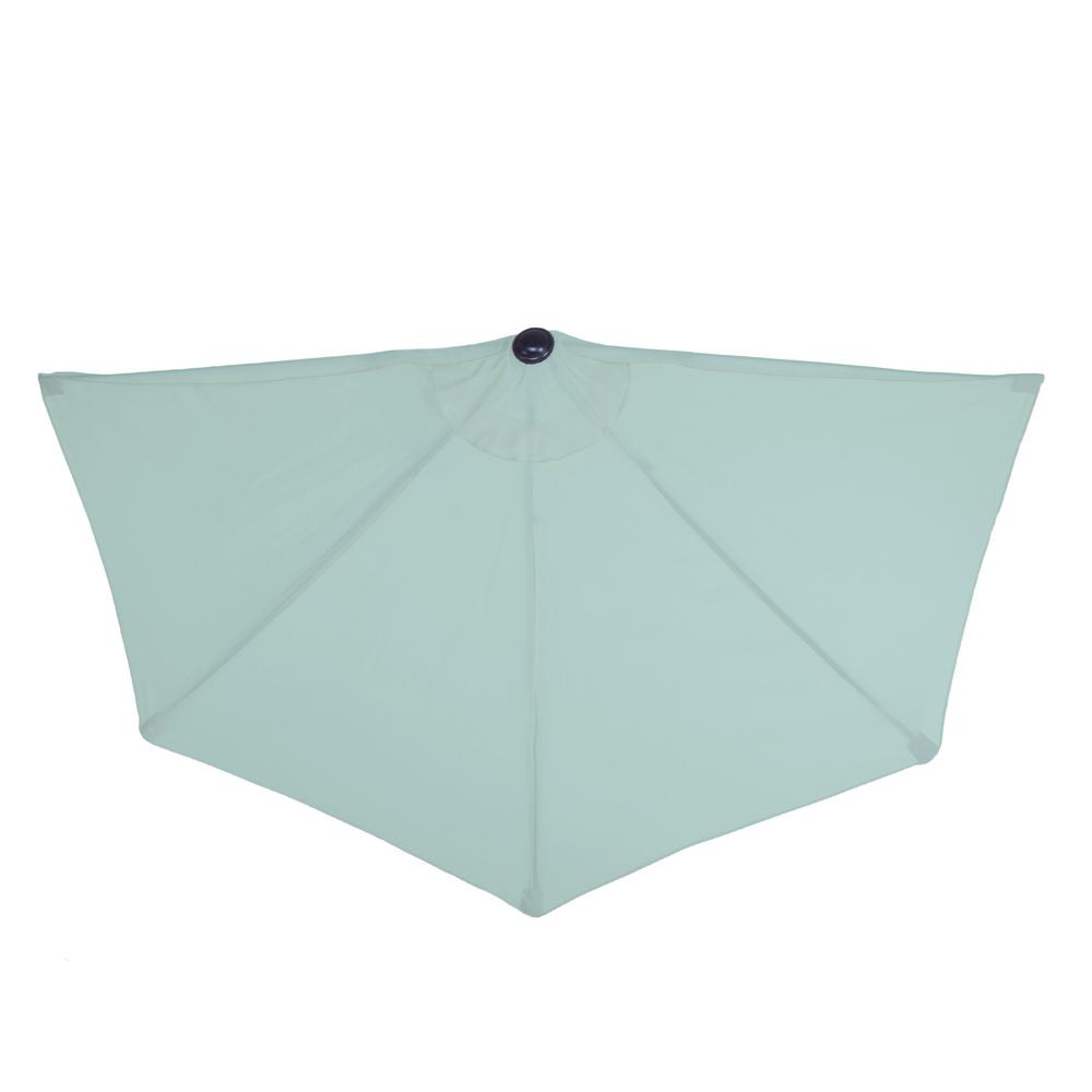 Half Round 9' Market Umbrella, Dusty Green (#K2335)