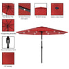 10' Solar Lighted LED Patio Umbrella, Red (#K2549)