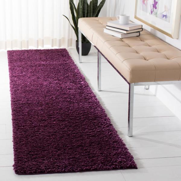 August Shag Purple Runner Rug TRUG1107