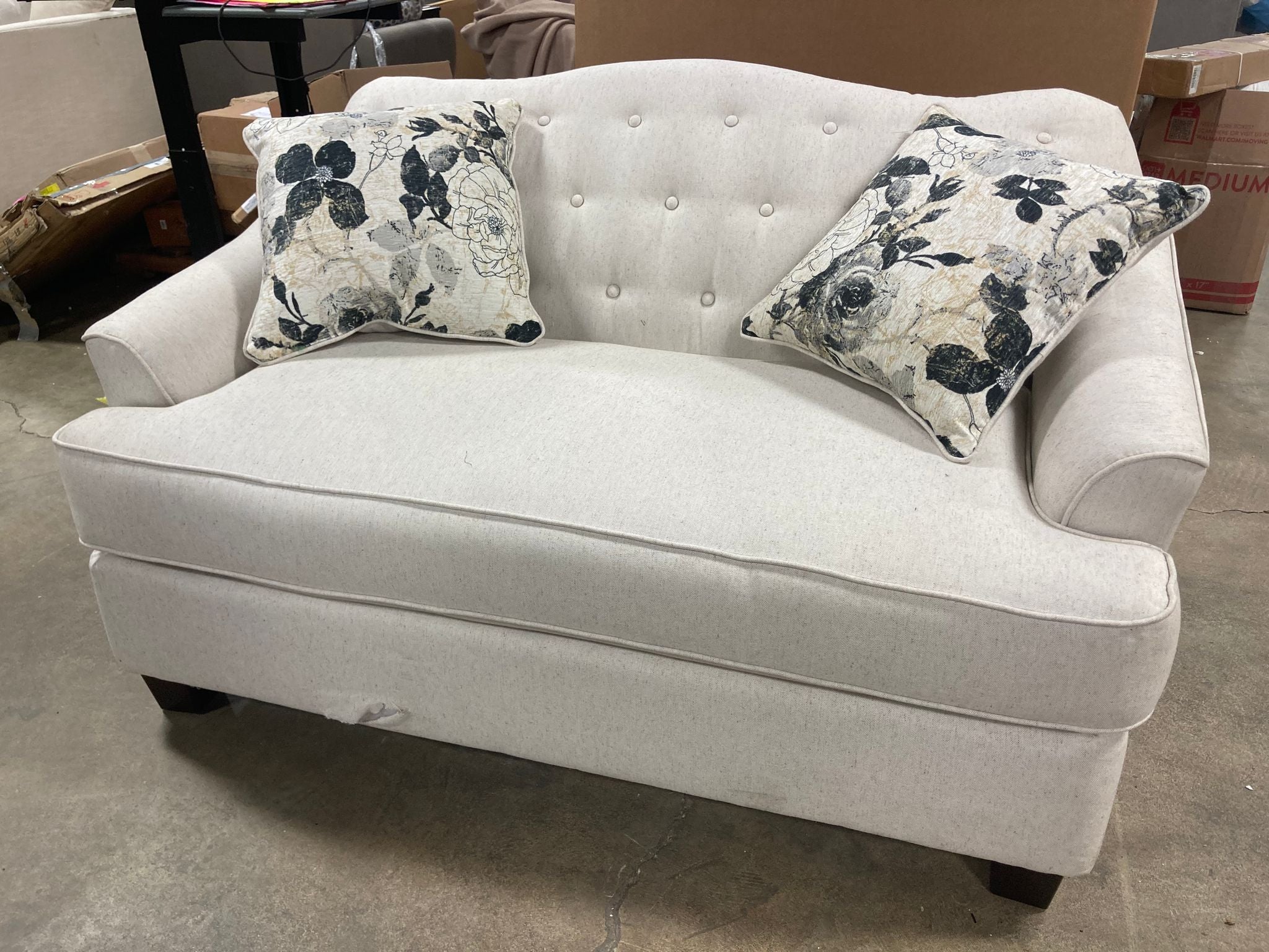 Beverly 62" Recessed  Arm Loveseat with Reversible Cushions