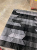 Barclay Geometric Area Rug in Black/Gray rectangle 7'6