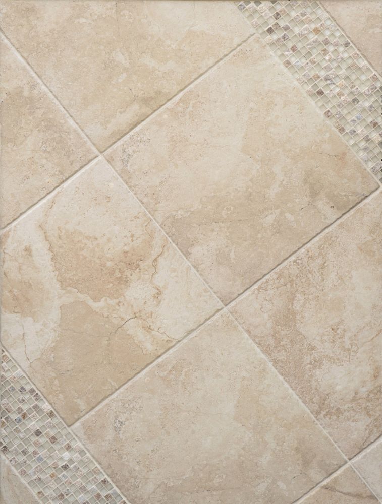 1 Box + Additional 2 Pieces - Bombay 13" x 13" Glazed Porcelain Stone Look Floor and Wall Tile, Arcot - Approximately 13.09 Square Feet Total (#K5308)