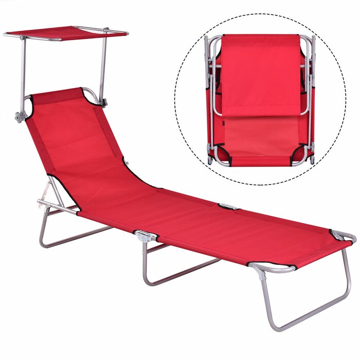 (RED) Andersonville Reclining/Folding Zero Gravity Chair #LX116