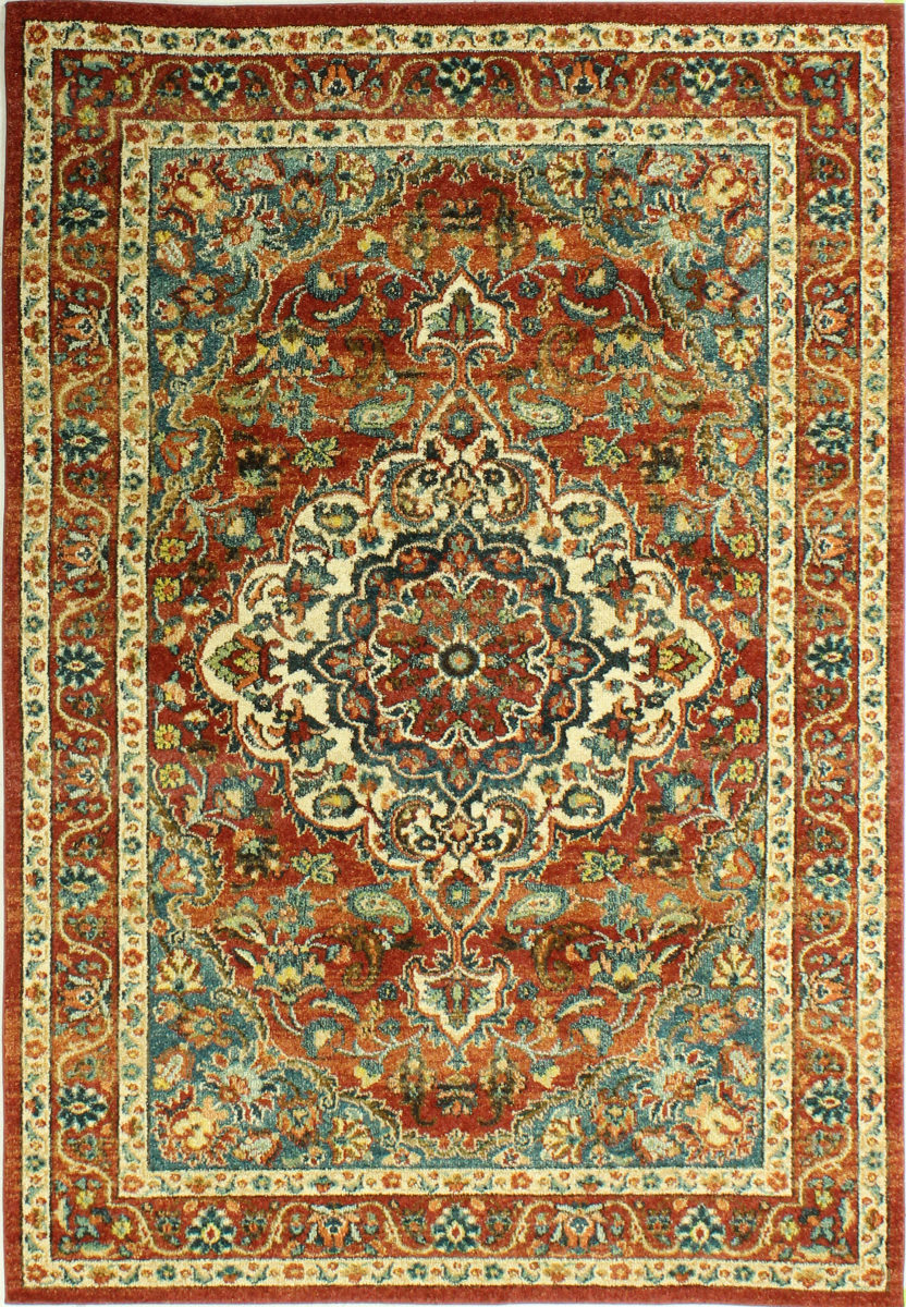 Bashian Buckingham Rust Area RUNNER Rug ERUG298