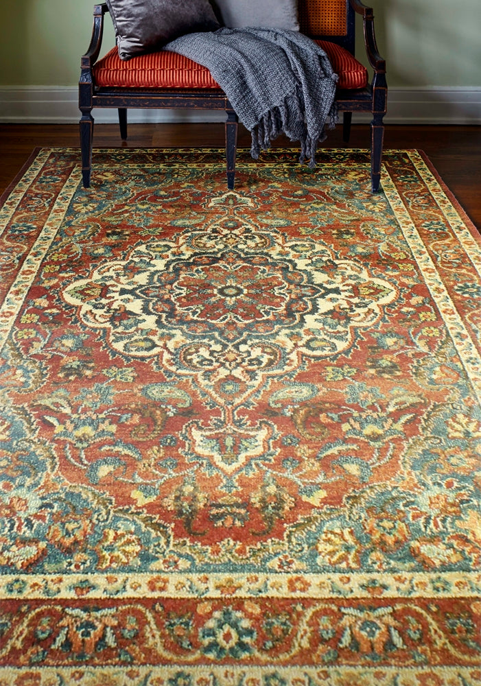 Bashian Buckingham Rust 9’4” x 13’ Area Rug ERUG302