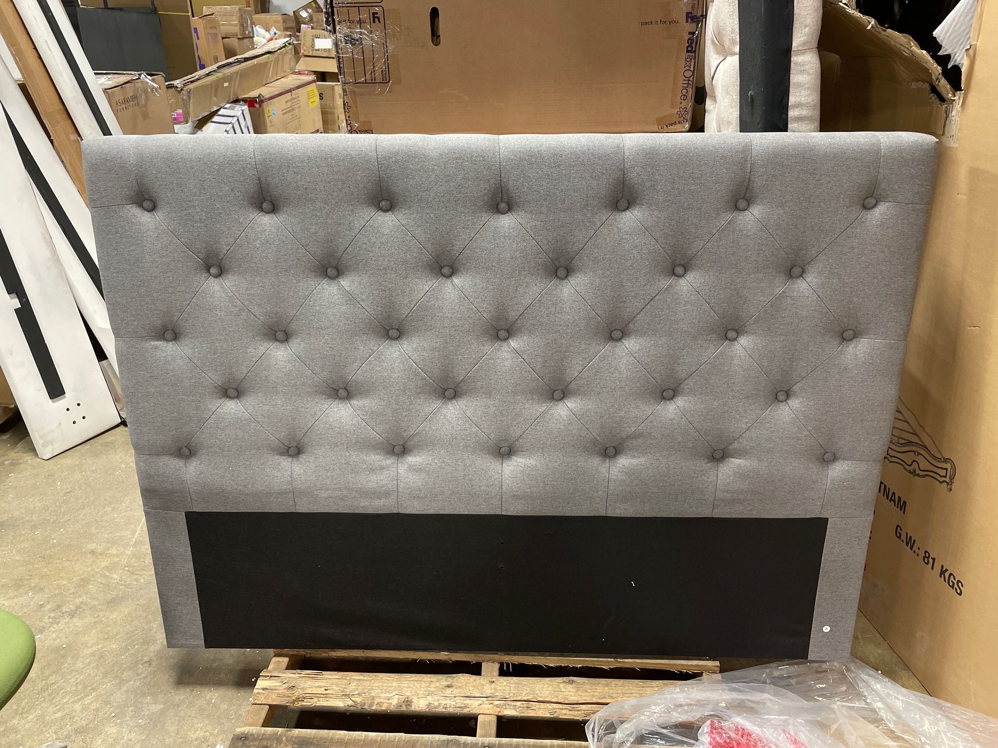 Aadvik Tufted Upholstered Low Profile Standard Headboard *As/Is* CA361